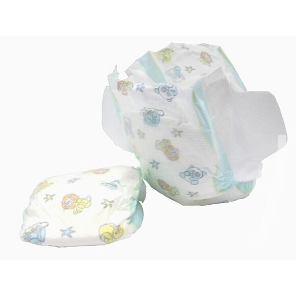 ZOO ANIMALS 25 Count Baby Disposable Diapers Size 2 ADORABLE Panda Giraffe Lion - Picture 8 of 11